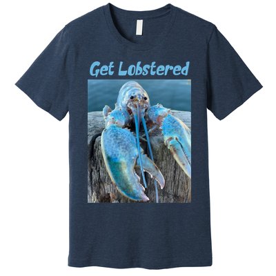 Funny Jumpscare Lobster Meme Blue Crustacean Premium T-Shirt