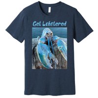 Funny Jumpscare Lobster Meme Blue Crustacean Premium T-Shirt