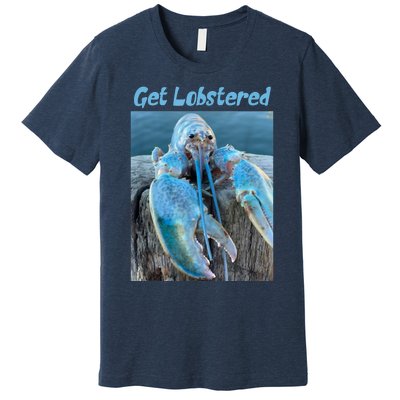 Funny Jumpscare Lobster Meme Blue Crustacean Premium T-Shirt