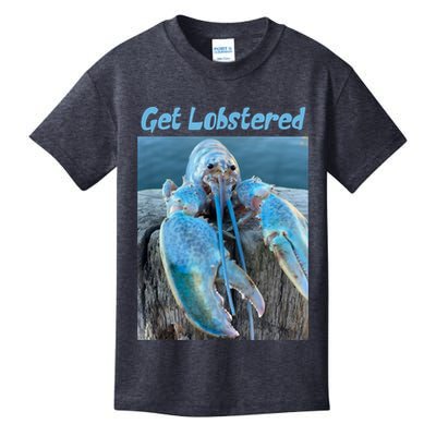 Funny Jumpscare Lobster Meme Blue Crustacean Kids T-Shirt