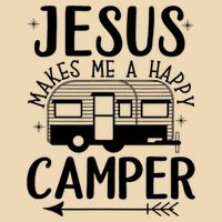 Funny Jesus Makes Me A Happy Camper Zip Tote Bag