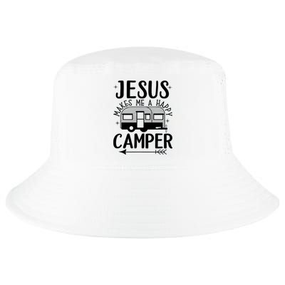 Funny Jesus Makes Me A Happy Camper Cool Comfort Performance Bucket Hat