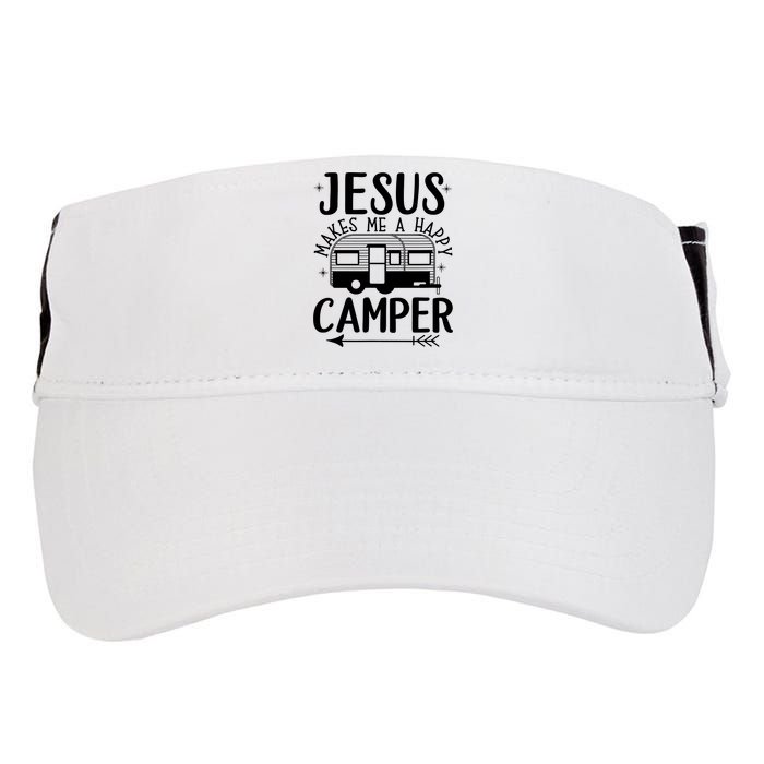 Funny Jesus Makes Me A Happy Camper Adult Drive Performance Visor