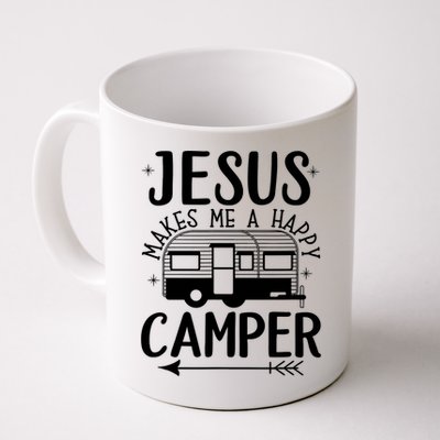 Funny Jesus Makes Me A Happy Camper Mug
