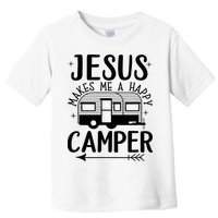 Funny Jesus Makes Me A Happy Camper Toddler T-Shirt