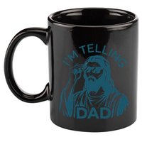 Funny Jesus Meme IM Telling Dad Jesus Christian 11oz C Handle Ceramic Mug