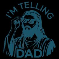 Funny Jesus Meme IM Telling Dad Jesus Christian Drawstring Bag