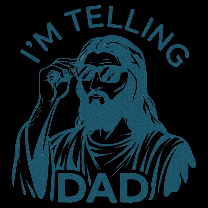 Funny Jesus Meme IM Telling Dad Jesus Christian Drawstring Bag
