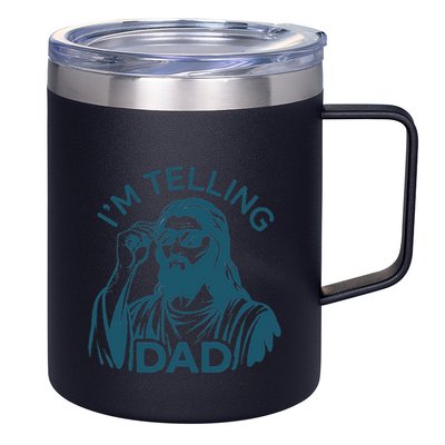 Funny Jesus Meme IM Telling Dad Jesus Christian 12oz Stainless Steel Coffee Mug