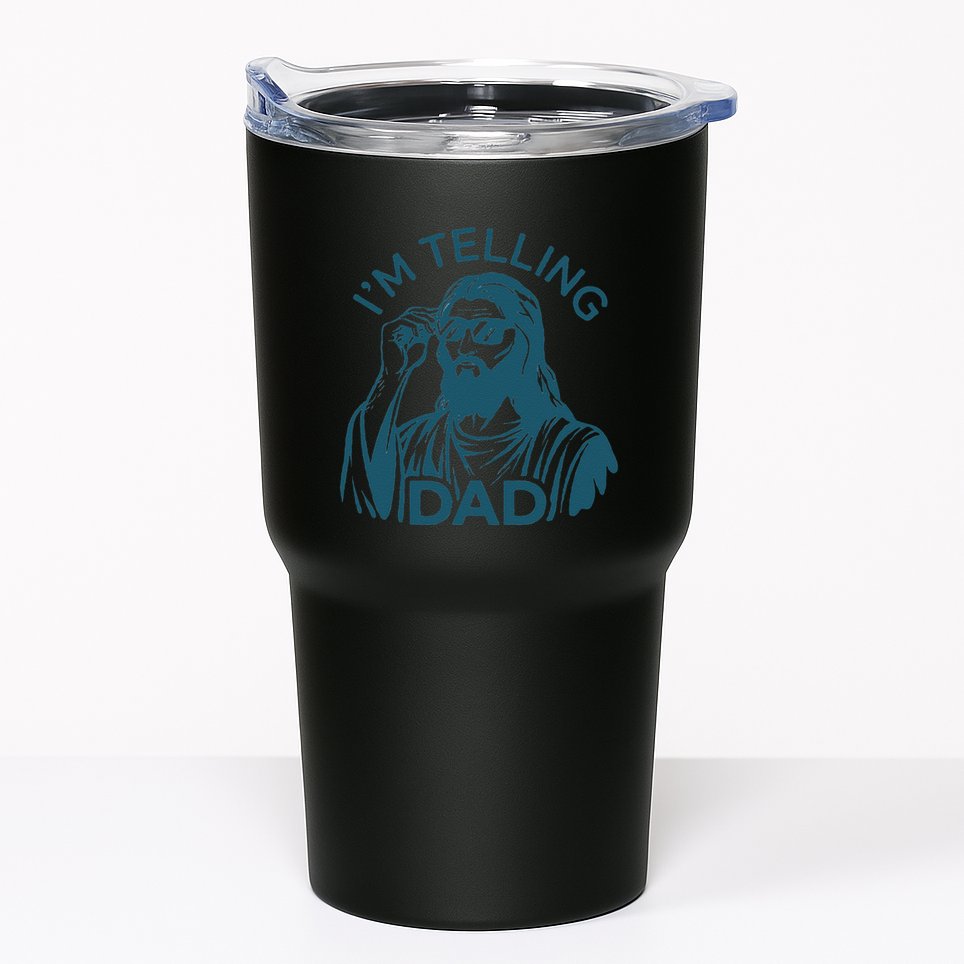 Funny Jesus Meme IM Telling Dad Jesus Christian Tumbler