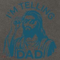 Funny Jesus Meme IM Telling Dad Jesus Christian Cotton Canvas Backpack
