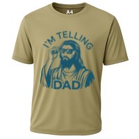 Funny Jesus Meme IM Telling Dad Jesus Christian Cooling Performance Crew T-Shirt