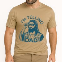 Funny Jesus Meme IM Telling Dad Jesus Christian Cooling Performance Crew T-Shirt