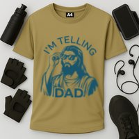 Funny Jesus Meme IM Telling Dad Jesus Christian Cooling Performance Crew T-Shirt