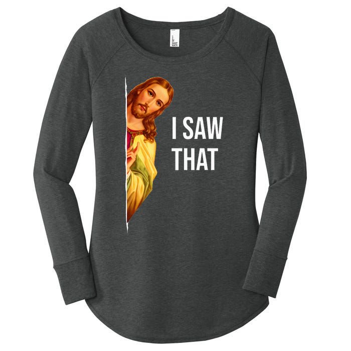 Funny Jesus Meme Quote Women's Perfect Tri Tunic Long Sleeve Shirt