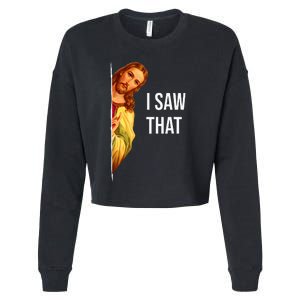 Funny Jesus Meme Quote Cropped Pullover Crew