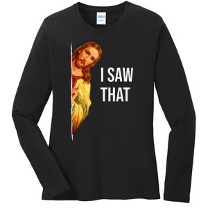 Funny Jesus Meme Quote Ladies Long Sleeve Shirt