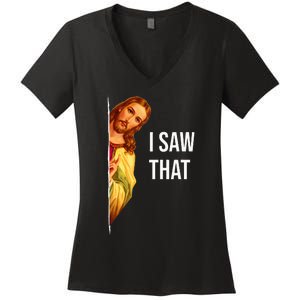 Funny Jesus Meme Quote Women's V-Neck T-Shirt