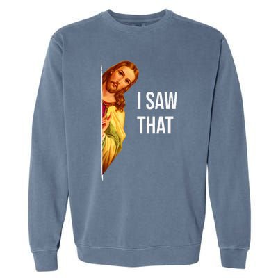 Funny Jesus Meme Quote Garment-Dyed Sweatshirt