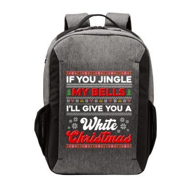 Funny Jingle My Bells Give You White Ugly Christmas Vector Backpack