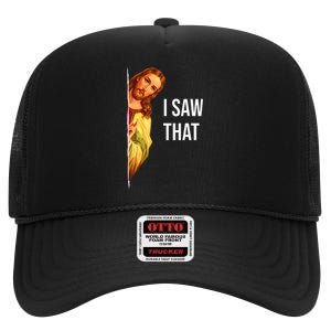 funny Jesus meme Quote High Crown Mesh Back Trucker Hat