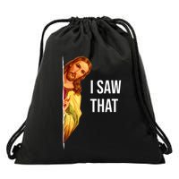 funny Jesus meme Quote Drawstring Bag