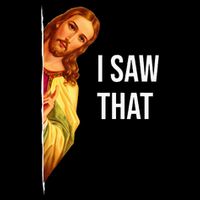 funny Jesus meme Quote Drawstring Bag