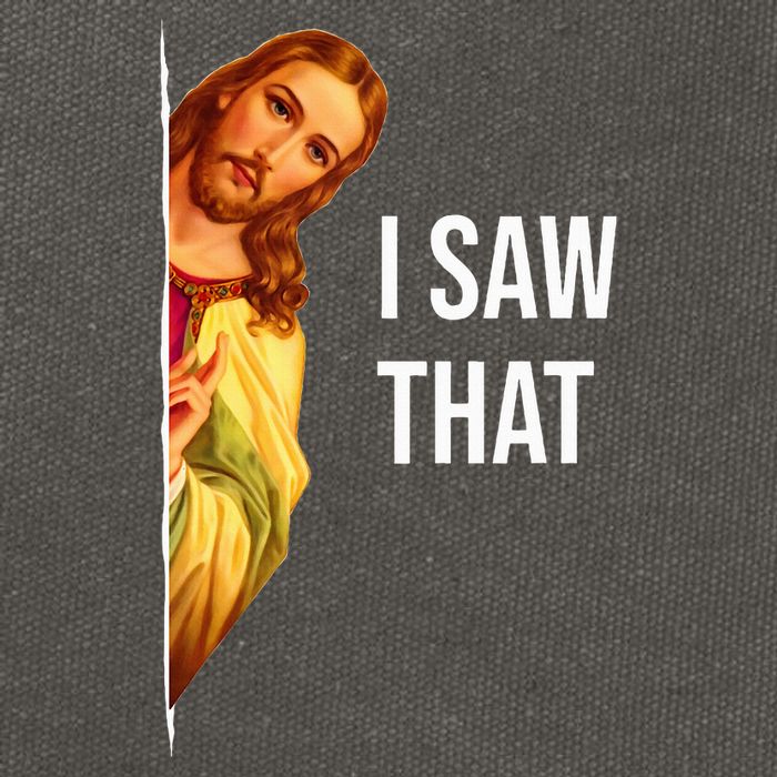 funny Jesus meme Quote Cotton Canvas Backpack