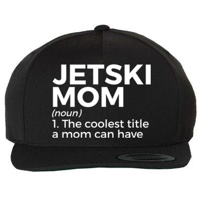 Funny Jetski Mom Definition Jet Skiing Cool Gift Wool Snapback Cap