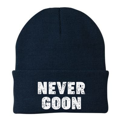 Funny Joke Never Goon Quote Humor Design Gym Beanie