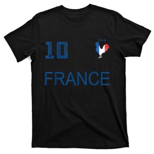 France Jersey Number ten Soccer French Flag Futebol fans T-Shirt