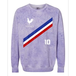 France Jersey Number Ten Soccer French Futbol Club Colorblast Crewneck Sweatshirt