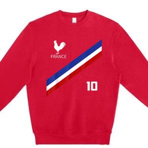 France Jersey Number Ten Soccer French Futbol Club Premium Crewneck Sweatshirt