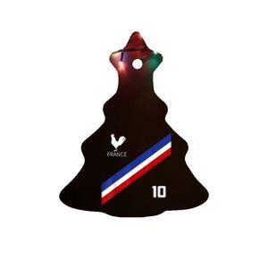 France Jersey Number Ten Soccer French Futbol Club Ceramic Tree Ornament