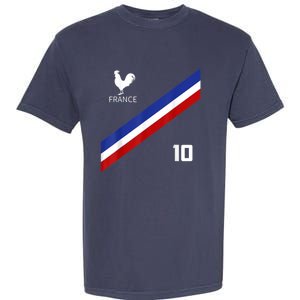 France Jersey Number Ten Soccer French Futbol Club Garment-Dyed Heavyweight T-Shirt