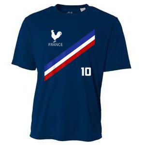 France Jersey Number Ten Soccer French Futbol Club Cooling Performance Crew T-Shirt