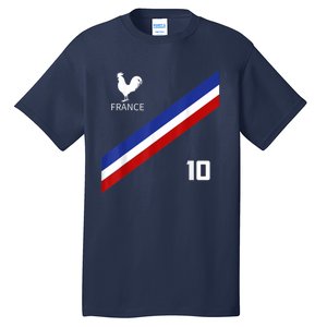 France Jersey Number Ten Soccer French Futbol Club Tall T-Shirt