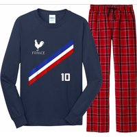 France Jersey Number Ten Soccer French Futbol Club Long Sleeve Pajama Set