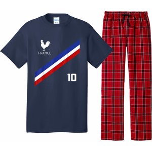 France Jersey Number Ten Soccer French Futbol Club Pajama Set