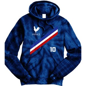 France Jersey Number Ten Soccer French Futbol Club Tie Dye Hoodie