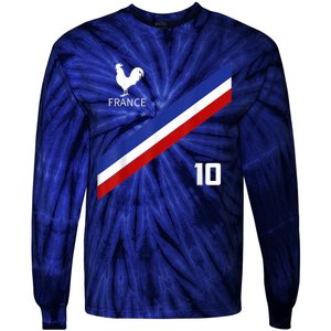 France Jersey Number Ten Soccer French Futbol Club Tie-Dye Long Sleeve Shirt