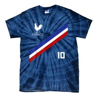 France Jersey Number Ten Soccer French Futbol Club Tie-Dye T-Shirt