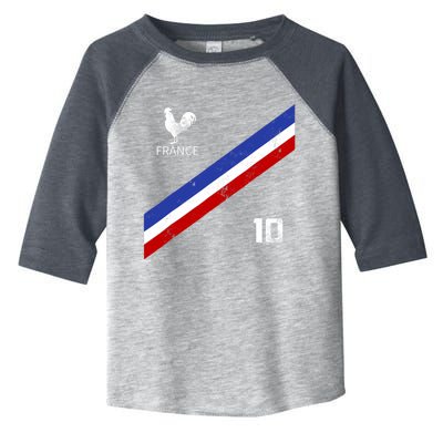 France Jersey Number Ten Soccer French Flag Futebol Fans Toddler Fine Jersey T-Shirt