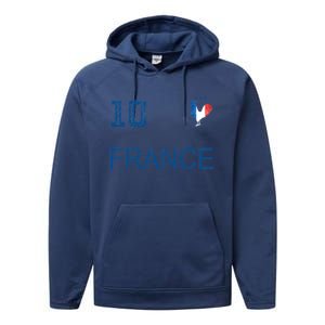 France Jersey Number Ten Soccer French Flag Futebol Fans Performance Fleece Hoodie