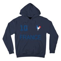 France Jersey Number Ten Soccer French Flag Futebol Fans Hoodie