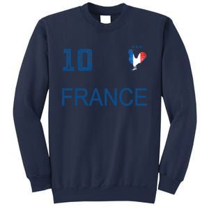 France Jersey Number Ten Soccer French Flag Futebol Fans Sweatshirt