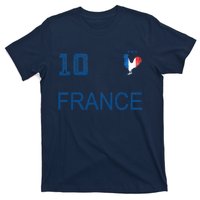 France Jersey Number Ten Soccer French Flag Futebol Fans T-Shirt