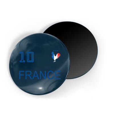 France Jersey Number Ten Soccer French Flag Futebol Fans Magnet