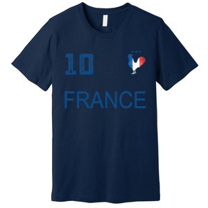 France Jersey Number Ten Soccer French Flag Futebol Fans Premium T-Shirt