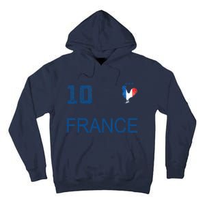 France Jersey Number Ten Soccer French Flag Futebol Fans Tall Hoodie